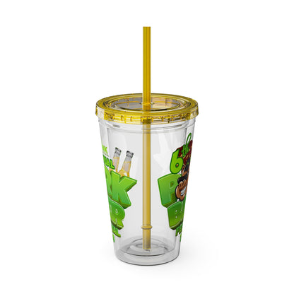 Custom Pork & Beer Festival 16oz Tumbler with Straw