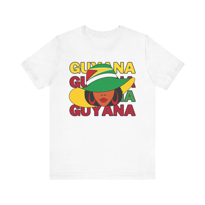 Ladies Guyana Flag T Shirt Gift For Guyanese Woman Guyana T Shirt For Girls Guyana Flag Themed T Shirt Guyana Heritage Shirt