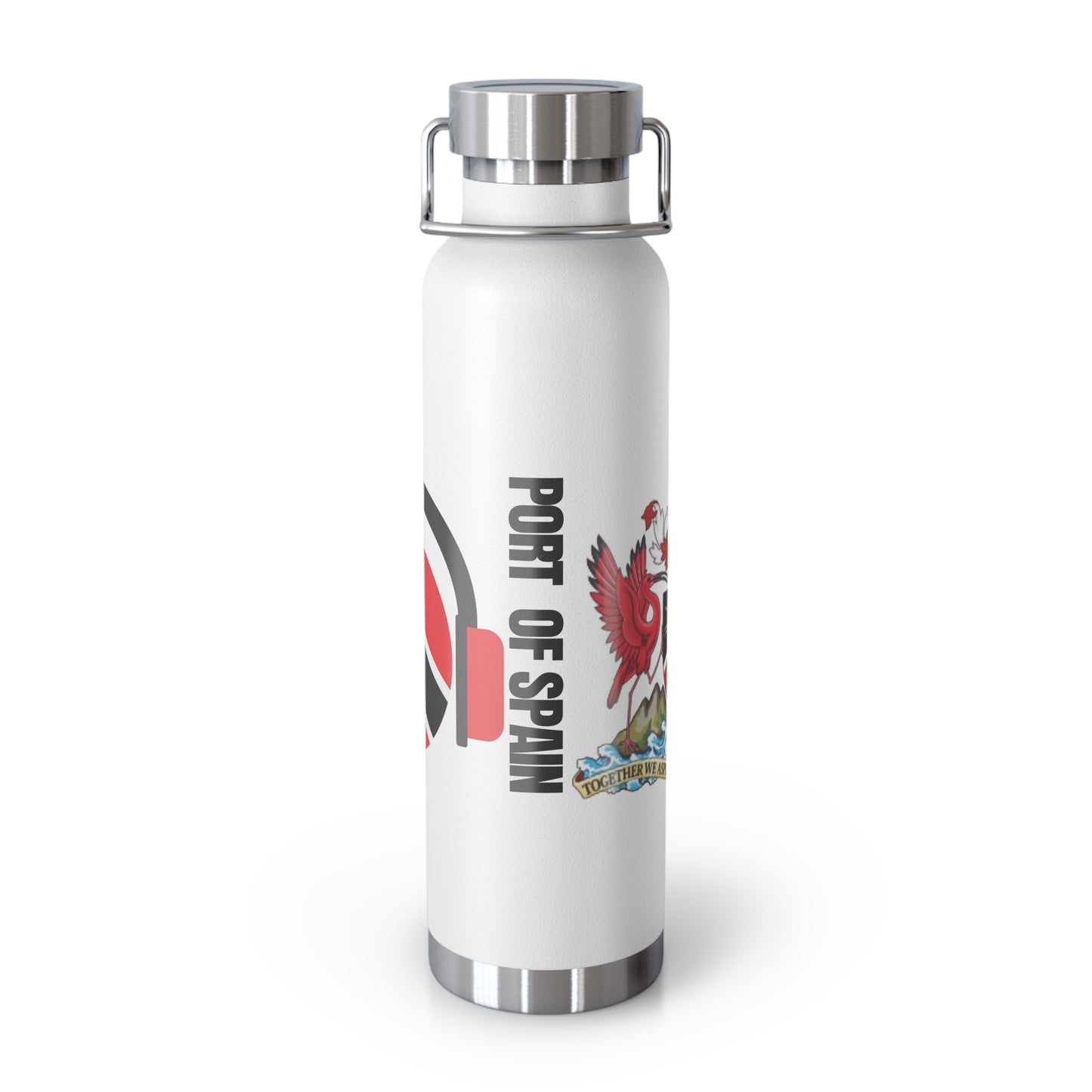 Personalized Gift for Trinidadian Man Trinidad and Tobago Flag Water Bottle Trinidad Flag  Product With Trinidad and Tobago Coat of Arm