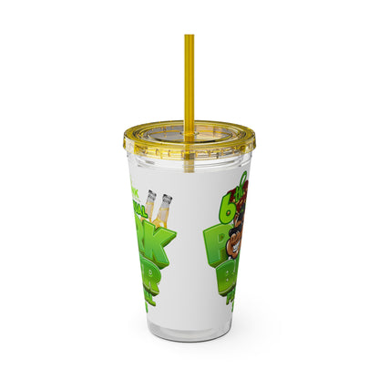 Custom Pork & Beer Festival 16oz Tumbler with Straw