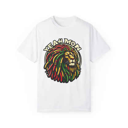 Rastafarian T Shirt  Reggae T Shirt Yeah Mon Reggae Shirt Yeah Mon Jamaica Shirt Reggae Clothing Jamaica Slang Rasta Lion Shirt