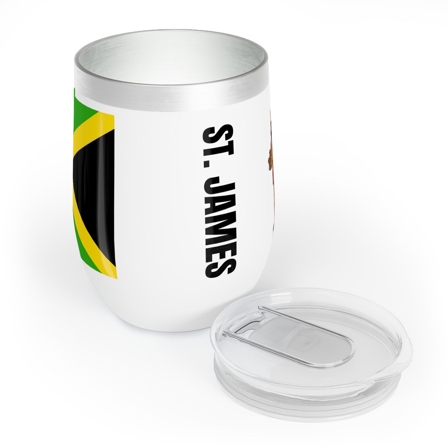 Personalized St James Jamaica Flag Wine Tumbler Gift for Jamaican Patriotic Jamaican Gift Jamaica Souvenir Jamaica Heritage Jamaica Root