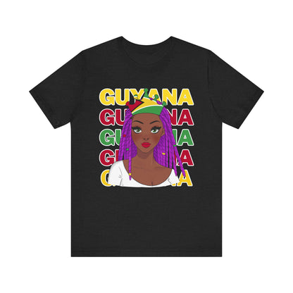 Women's Guyana Flag T Shirt Gift For Guyanese Woman Guyana T Shirt For Girls Guyana Flag Themed T Shirt Guyana Heritage Shirt