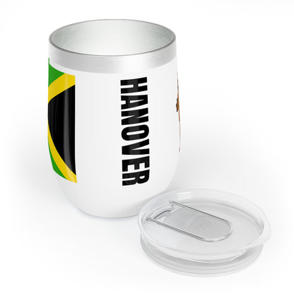 Personalized Hanover Jamaica Flag Wine Tumbler Gift for Jamaican Patriotic Jamaican Gift Jamaica Souvenir Jamaica Heritage Jamaica Root