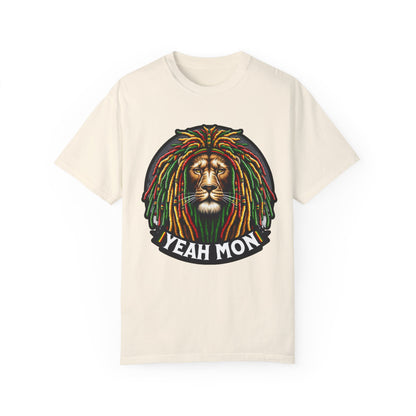 Rasta Lion Shirt Reggae Tee Yeah Mon Reggae Shirt Yeah Mon Jamaica Shirt Reggae Clothing Jamaica Slang Rasta Lion Shirt Rasta Reggae Shirt