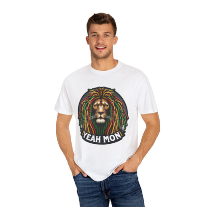 Rasta Lion Shirt Reggae Tee Yeah Mon Reggae Shirt Yeah Mon Jamaica Shirt Reggae Clothing Jamaica Slang Rasta Lion Shirt Rasta Reggae Shirt