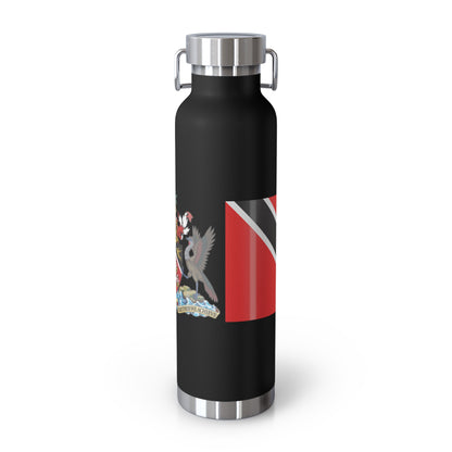 Personalized Trinidad and Tobago Flag Water Bottle Trinidad Flag Products Gift for Trinidadian  Product With Trinidad and Tobago Coat of Arm