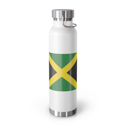 Personalized Jamaica Pride Copper Insulated Water Bottle, 22oz Jamaica Flag Gift