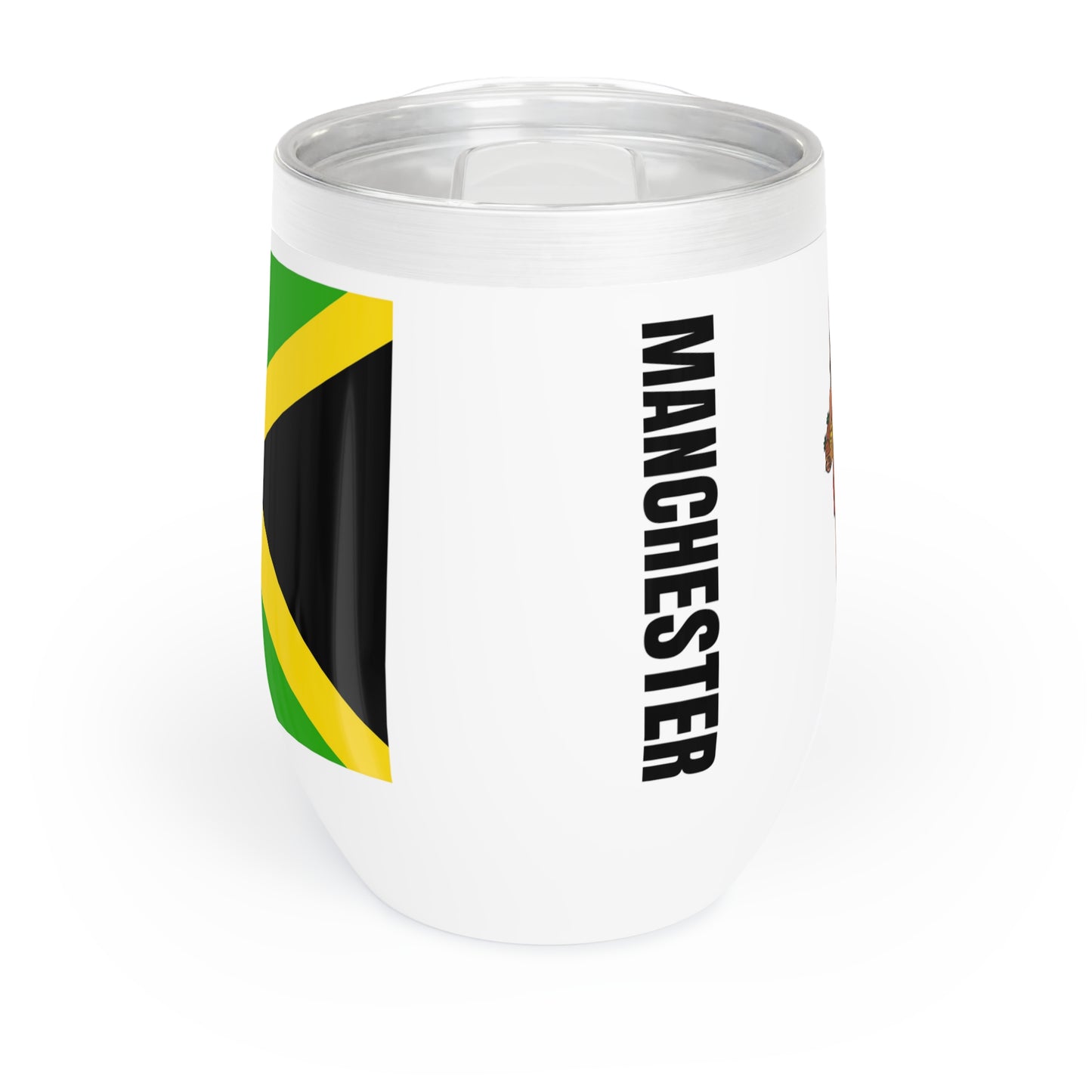 Personalized Manchester Jamaica Flag Wine Tumbler Gift for Jamaican Patriotic Jamaican Gift Jamaica Souvenir Jamaica Heritage Jamaica Root