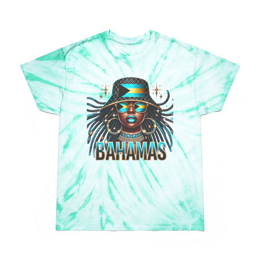 Bahamas Pride Women's Tie-Dye T-Shirt – Afrocentric Cultural Graphic Tee