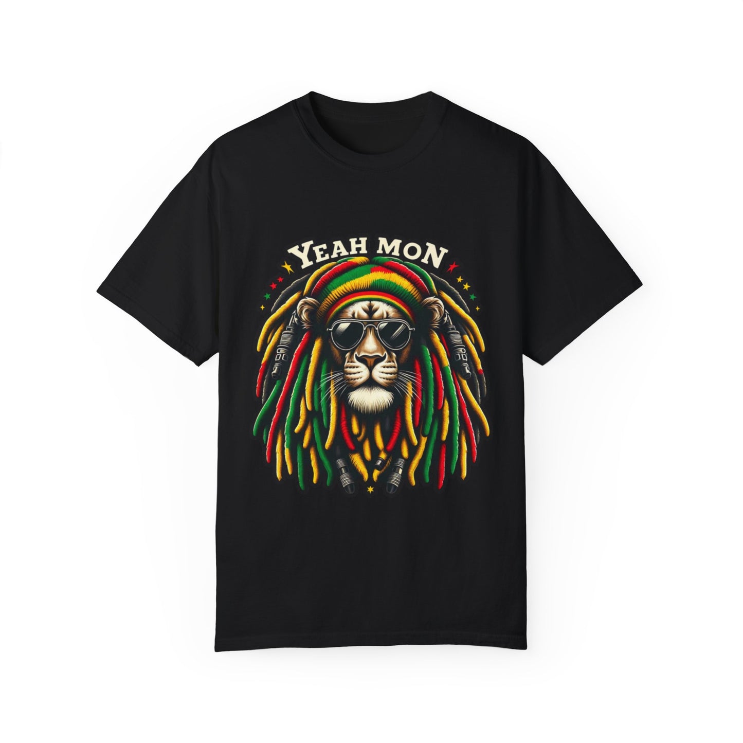 Rasta Lion Shirt Reggae Tee Yeah Mon Reggae Shirt Yeah Mon Jamaica Shirt Reggae Clothing Jamaica Slang Rasta Lion Shirt Rasta Reggae Shirt