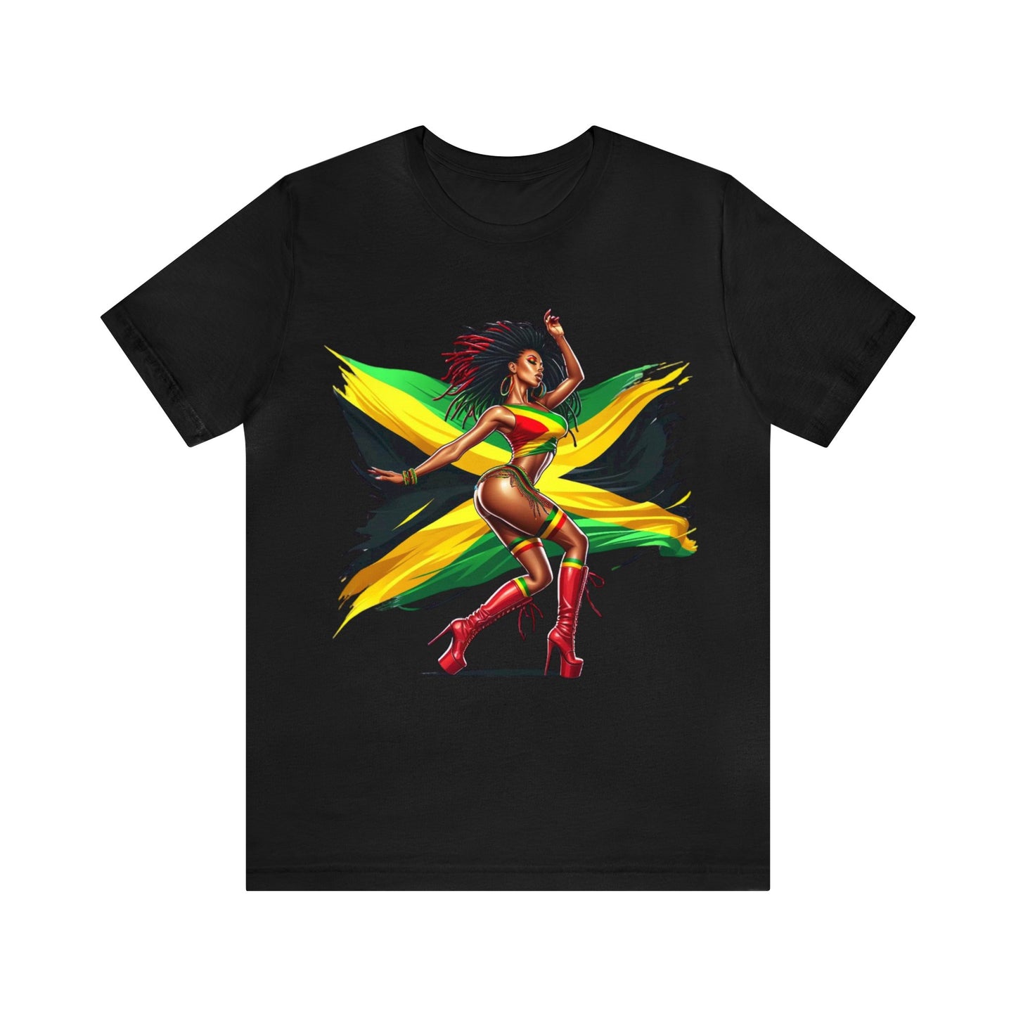 Jamaica Color Shirt Jamaica Shirt Jamaica Gift Reggae Aesthetics Jamaica Flag T-Shirt Reggae T Shirt Dancehall Reggae Tee