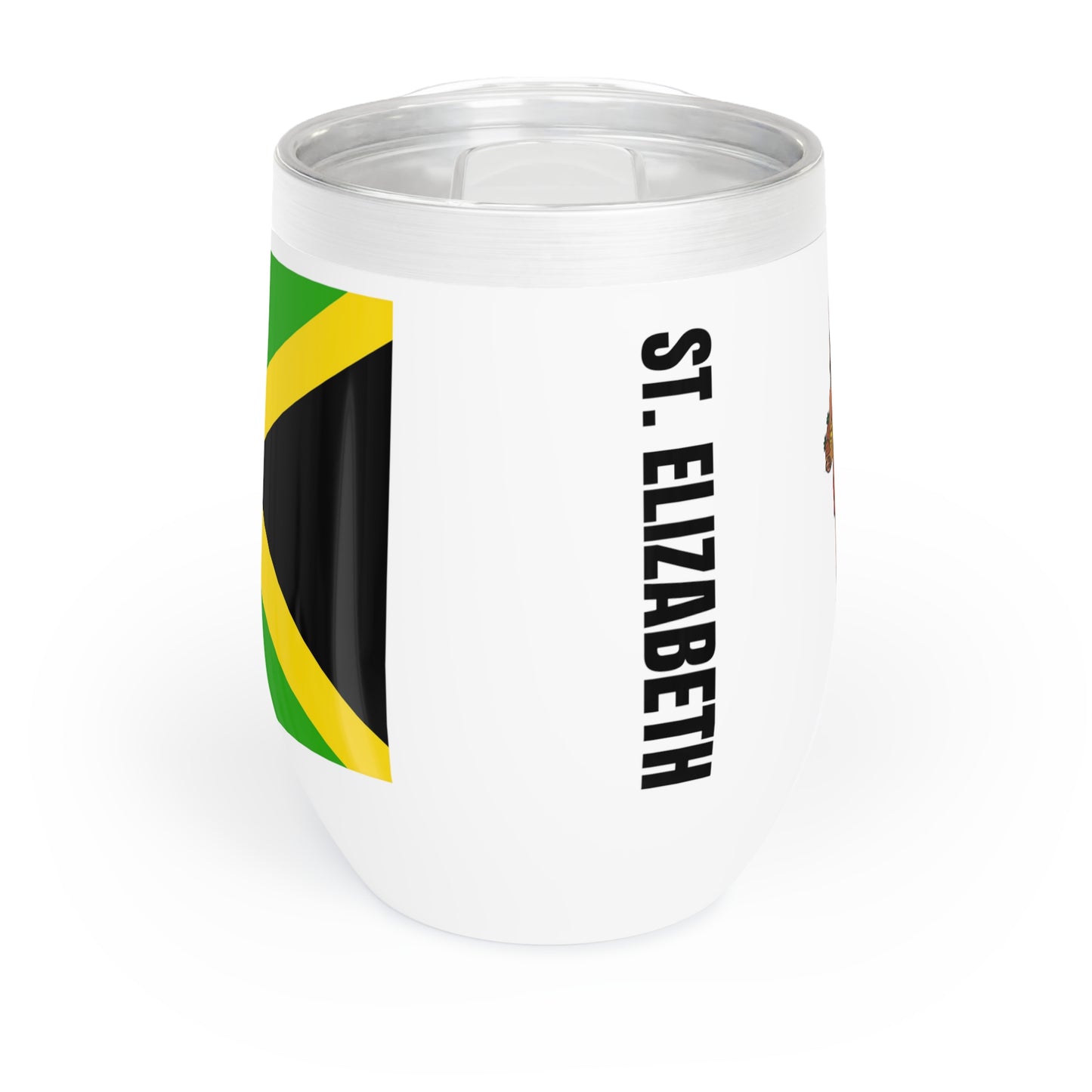 Personalized St Elizabeth Jamaica Flag Wine Tumbler Gift for Jamaican Patriotic Jamaican Gift Jamaica Souvenir Jamaica Heritage Jamaica Root