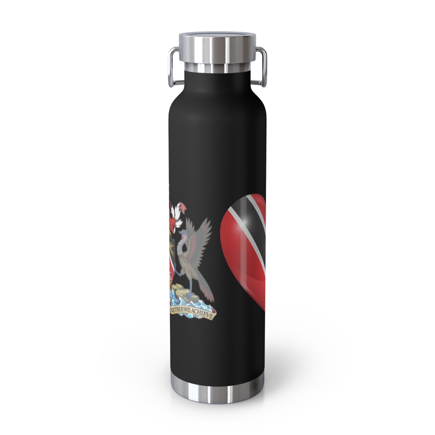 Personalized Trinidad and Tobago Flag Water Bottle Trinidad Flag Products Gift for Trinidadian  Product With Trinidad and Tobago Coat of Arm