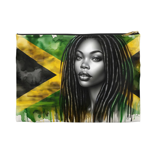 Jamaica Flag  Accessory Pouch  Mother's Day Gift for Jamaican Woman Graduation Gift For Jamaican Woman Birthday Gift For Jamaican Woman