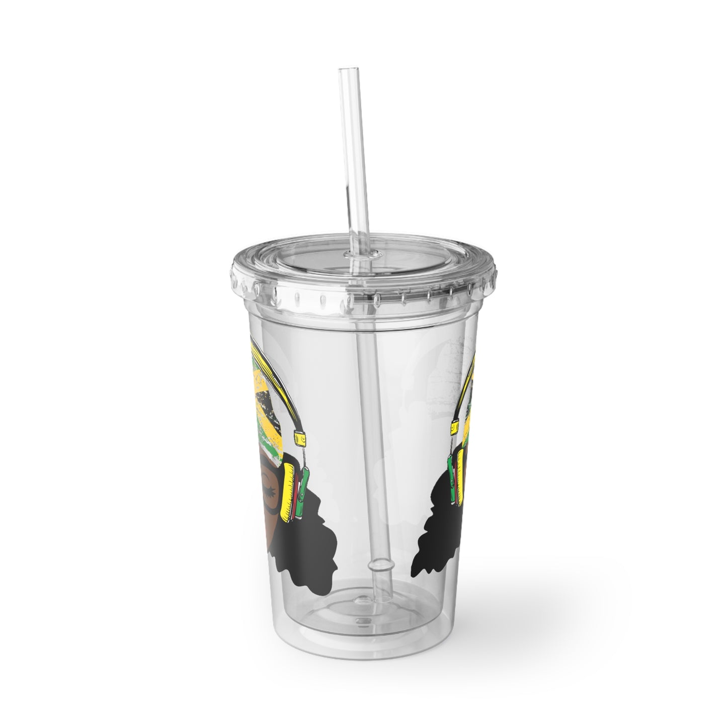 Jamaica Cup With Lid and Straw Jamaican Gift For Women Jamaica Flag Merchandise Jamaica Themed Products