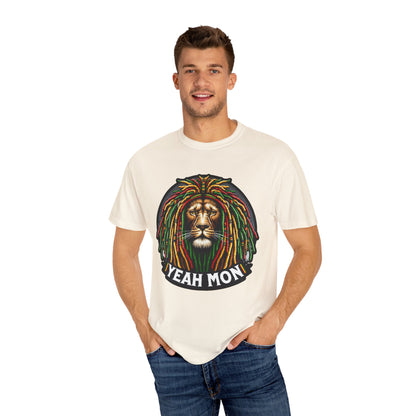 Rasta Lion Shirt Reggae Tee Yeah Mon Reggae Shirt Yeah Mon Jamaica Shirt Reggae Clothing Jamaica Slang Rasta Lion Shirt Rasta Reggae Shirt