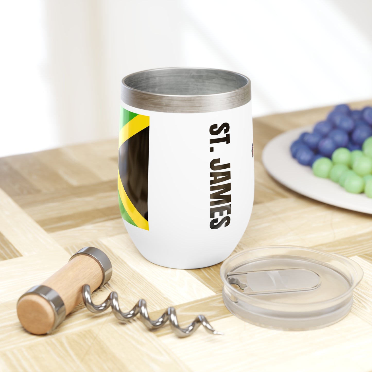 Personalized St James Jamaica Flag Wine Tumbler Gift for Jamaican Patriotic Jamaican Gift Jamaica Souvenir Jamaica Heritage Jamaica Root