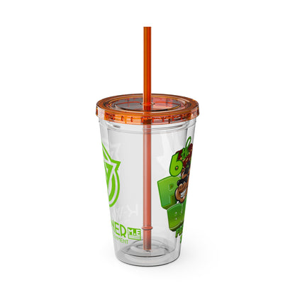 K Warner Custom  16oz Tumbler with Straw