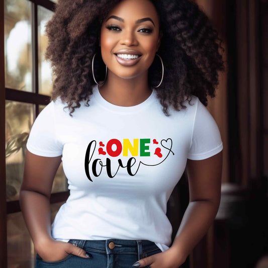 Unisex One Love Jamaica Color T Shirt For Men and Women