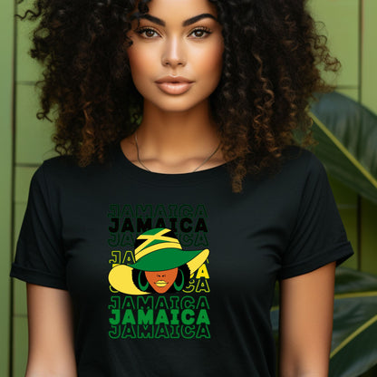 Jamaica Color T Shirt For Women Jamaica Flag Shirt