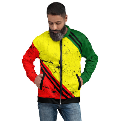 Red Green Yellow Rastafarian Color Jacket Lion Of Judah