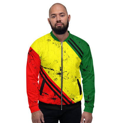 Red Green Yellow Rastafarian Color Jacket Lion Of Judah