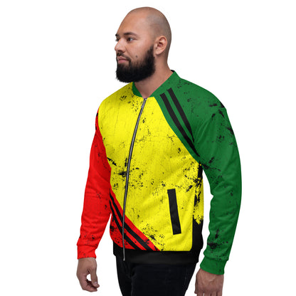 Red Green Yellow Rastafarian Color Jacket Lion Of Judah