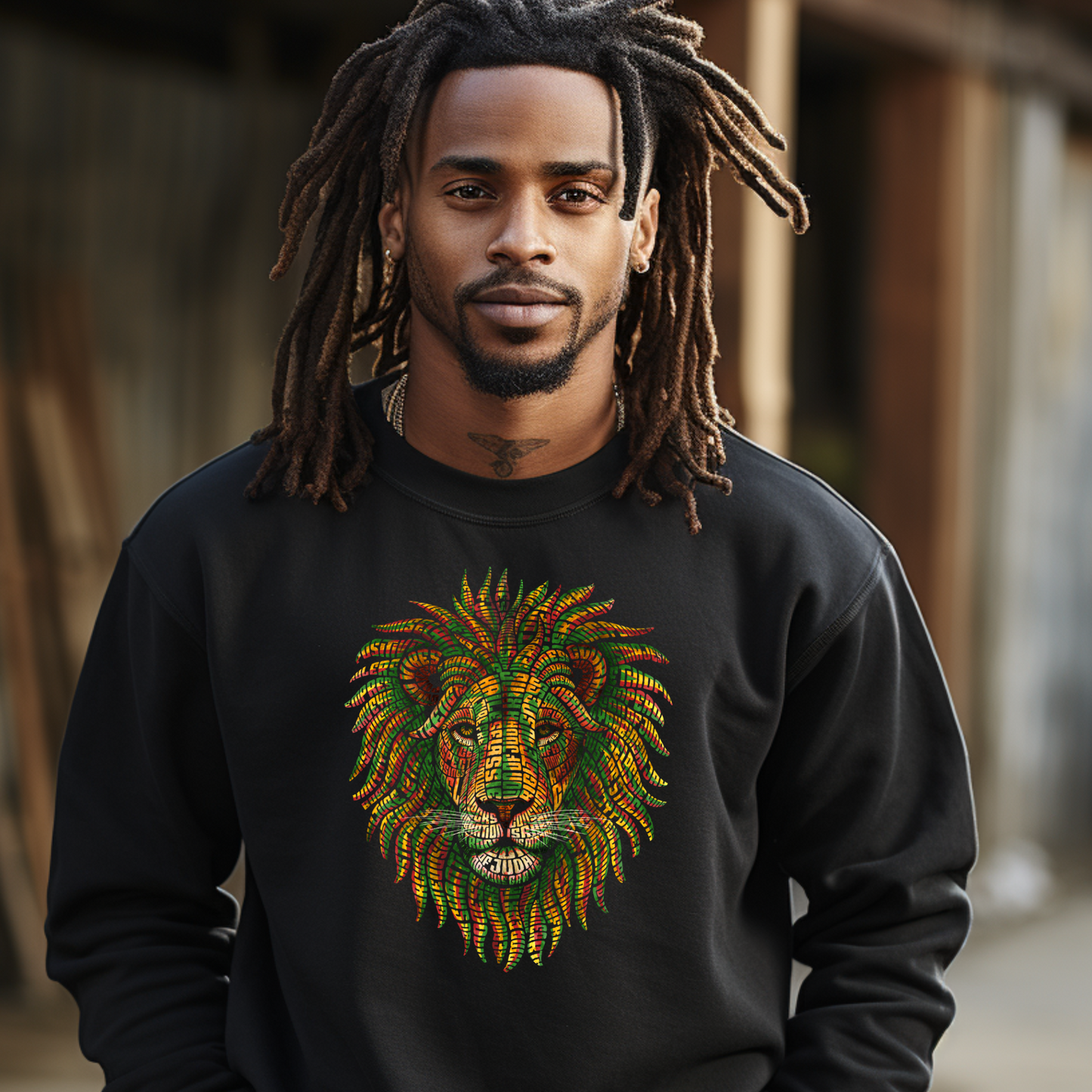 Rasta Sweatshirt Reggae Sweatshirt Rasta Lion of Judah Sweatshirt Reggae Lion Sweatshirt