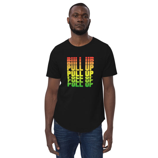 REGGAE PULL UP MEN'S JERSEY CURVED HEM TEE